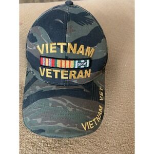 Tiger Stripe Camouflage‎ Vietnam Veteran Adjustable Cap Military Vet Camo Hat